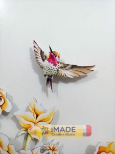 3D wall art – Detail;  Water colour on paper; Size – 4 X 3 ft.