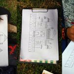 iMADE students outdoor trip for studying monuments, scale and proportion, 2D and 3D, Perspective
